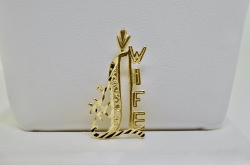 14K Yellow Gold "#1 Wife" Charm
