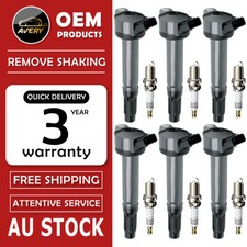 6x Ignition Coils + Iridium Spark Plugs for Toyota Aurion GSV40 Kluger Lexus RX