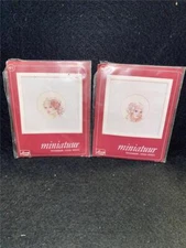 Pair Lanarte Miniatuur Cross Stitch Kits 33541 & 33542 Ladies Portraits