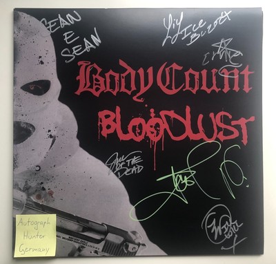 Body Count Bloodlust vinyl lp signed by Ice-T | Earnie C | Sean E Sean | .. ACOA