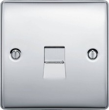 Image of BG NPCBTS1-01 BG Chrome 1 Gang Secondary Telephone Socket