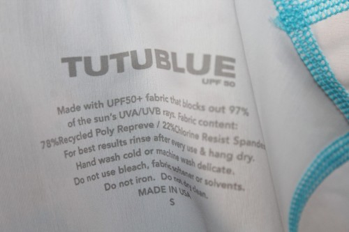NEW Women's Classic UPF 50+ Sun Protective Short Swimsuit SMALL Neon Blue Poppy - Picture 11 of 11