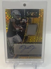 Josh Jacobs #8/10 2021 Panini Select GOLD RPA Rookie Patch Auto Raiders Packers