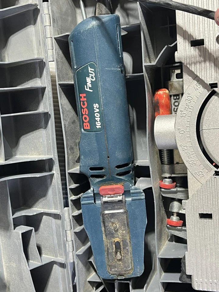 Serra de corte fino Bosch 1640VS FS2000 esquadria lâminas de mesa e estojo frete grátis - Imagem 4 de 4