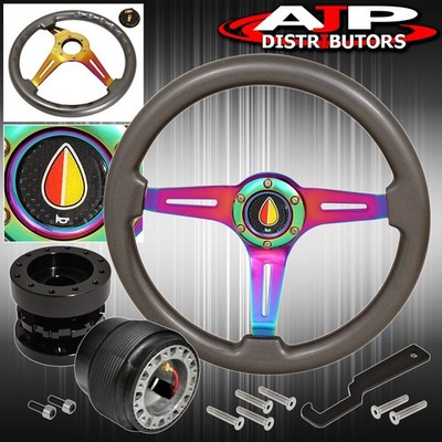 Hub Adapter Extender Koriesha Horn Button 6-Bolt Steering Wheel Eclipse 89-05
