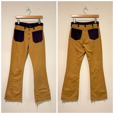 70s vintage marverick blue bell hippie flare pants bootcut size 30 541916
