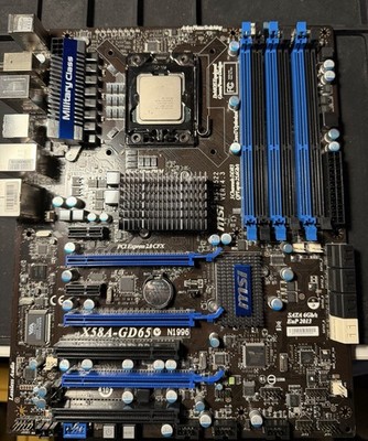 MSI X58A-GD65 ATX Motherboard & Intel Core i7-950 3.06GHz LGA1366 Combo