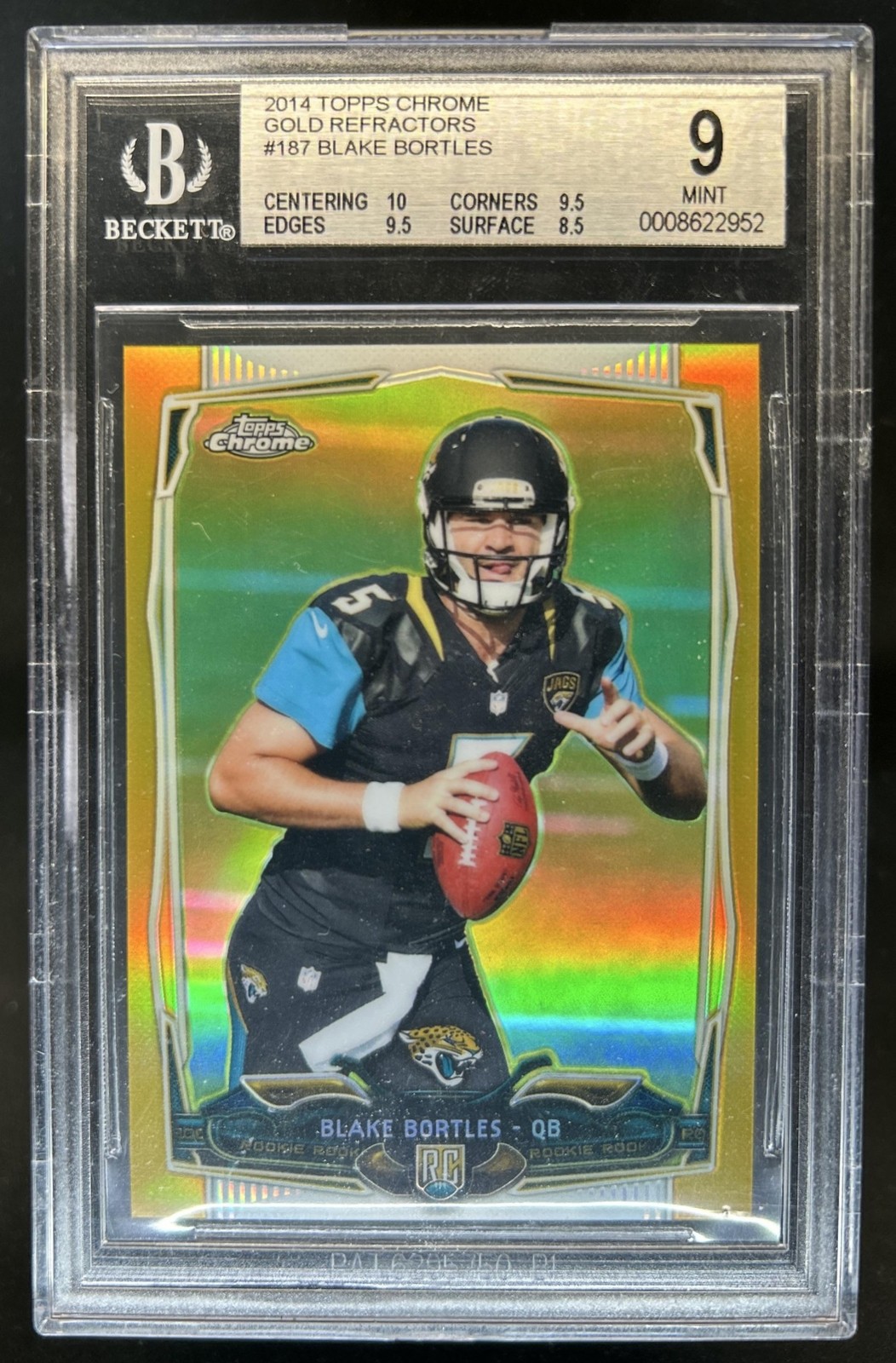 Blake Bortles Topps Chrome #187 Gold Refractor