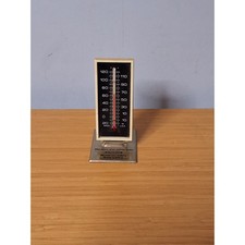 Vintage Butler Building Advertising Desk Thermometer Metal Base Made in USA