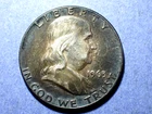 1963 Franklin Half Dollar  AU  Toned