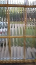 Window Privacy Film, 3D Reeded Glass, 17.5x78.7in, Frosted Heat & Sun Blocking