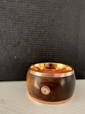 Ernstes Design Ring Silkwood/Roségold Edelstahl mit Brillant Gr.58 Top !