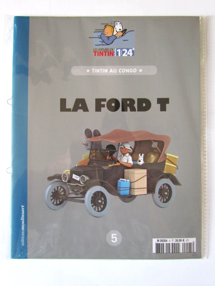 VOITURE TINTIN 1/24 - LA FORD T NOIRE - TINTIN AU CONGO - BLISTER INTACT +LIVRET - Photo 4/4