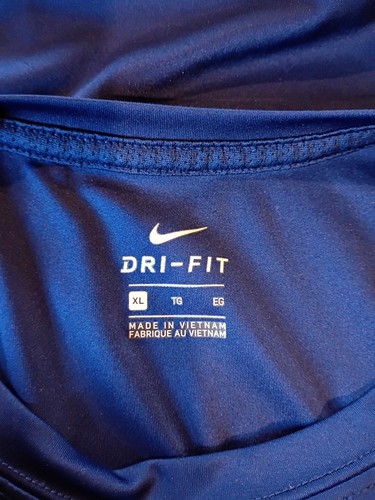 Nike Dri Fit Shirt Mens XL Blue Vented Long Sleeve Performance Running Workout - Picture 2 of 7