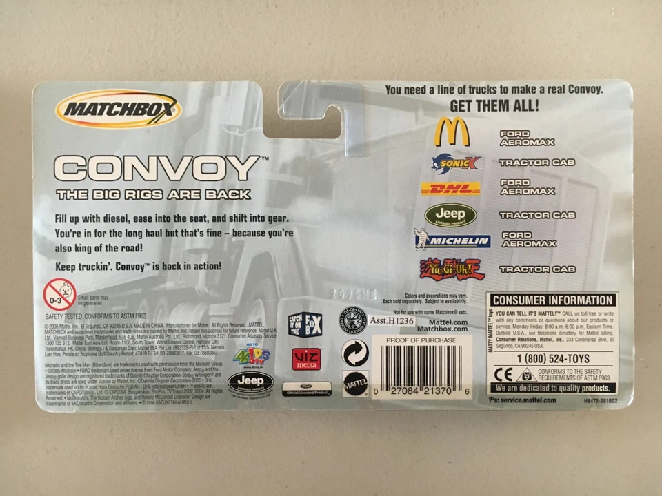 2005 Matchbox Convoy Michelin Tires Ford Aeromax Tractor Cab - Image 3 of 3