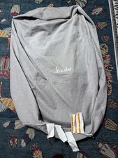 Pottery Barn Teen Chunky Boucle Bean Bag Chair Cover Gray Large Embroidered