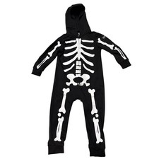 Tipsy Elves Toddler Skeleton Costume Hooded One-Piece 2T Halloween