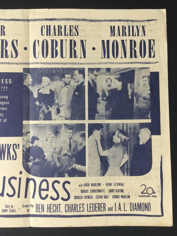 1952 年原版好莱坞电影先驱猴子业务。 MARILYN MONROE Cary Grant — 第 3/4 张图片