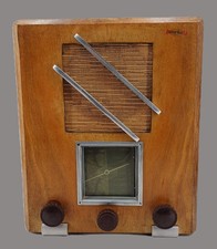 Ancienne TSF années 1940-50 STELLOR RADIO en bois et bakélite Art Déco