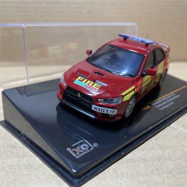 IXO Models Mitsubishi Lancer Evo X Humberside And West Midlands Department Fire Engine 2011 1:43 MOC147