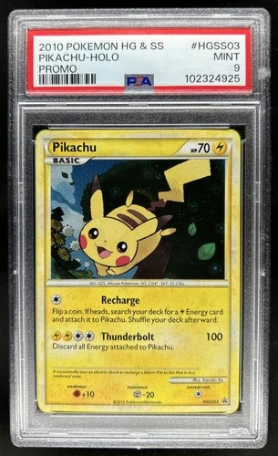2010 Pokemon HGSS Black Star Promos Pikachu #HGSS03 PSA 9