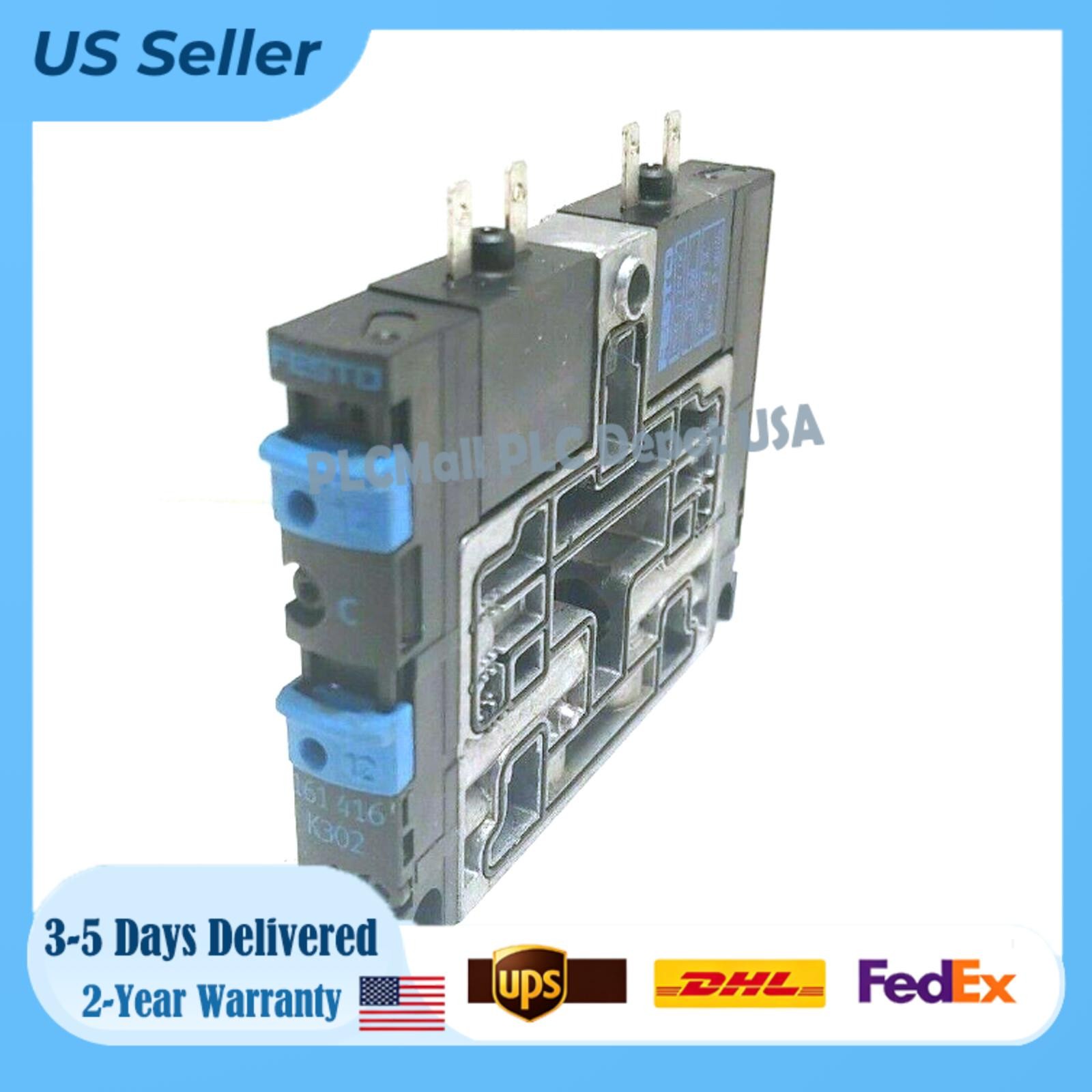 New FESTO CPV10-M1H-2X3-GLS-M7 161416 Solenoid Valve - us stock