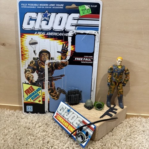 GI Joe Free Fall 1990 COMPLETE Cardback New O Ring