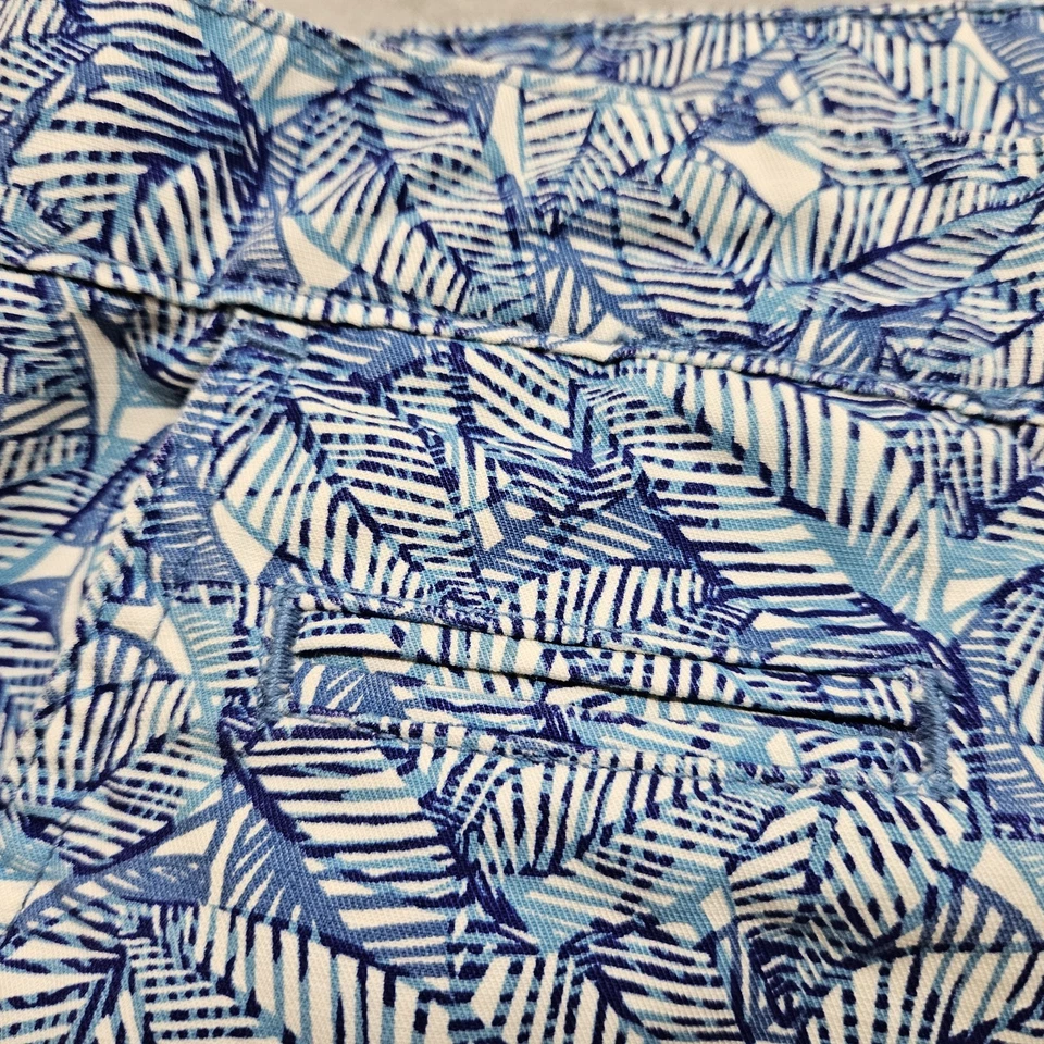 Pantalones Cortos Gap Mujer 16 Azul Estampado Floral Chino Tiro Medio Elastizados Clásico Femenino Foto 2 de 4