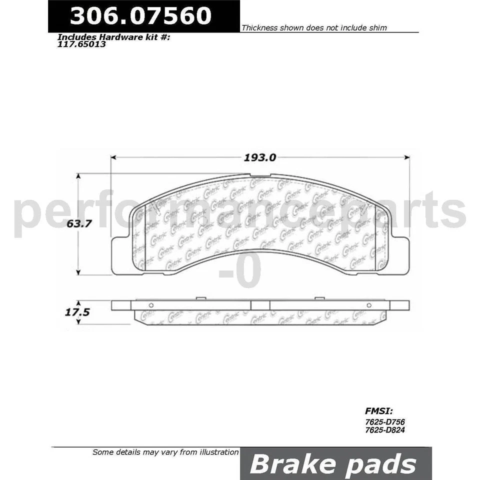 Комплект передних дисковых тормозных колодок дисковый тормоз ротор для Ford F-250 Super Duty 1999-2004 - Изображение 4 из 4