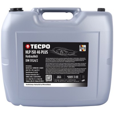 20L TECPO HYDRAULIKÖL HYDRO HLP ISO 46 PLUS HYDRAULIKFLÜSSIGKEIT DIN 51524/2 ÖL