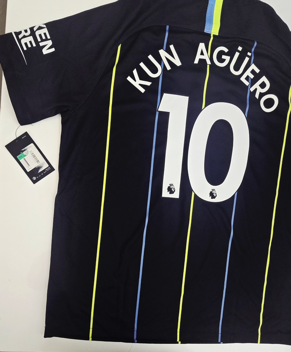 2018/19 Nike Manchester City #10 Kun Agüero Away Soccer Jersey