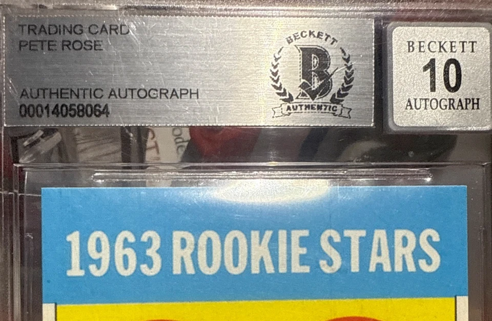 1963 Topps (reimpresión) Pete Rose, McMullen, Al Weis (RC) Rookie Star Auto10 💎 Foto 2 de 4