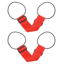 2pcs, Luggage Straps Bag Bungee Suitcase Straps Adjustable Belt Red