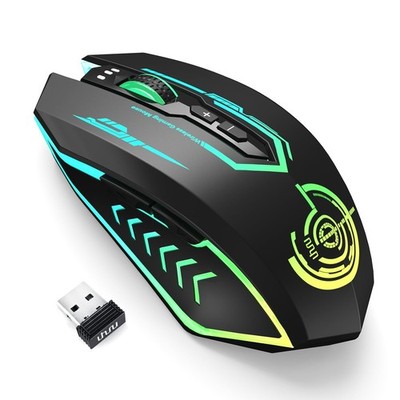 UHURU Wireless Gaming Mouse Up to 12000 DPI, Rechargeable USB-C Wireless Mous...