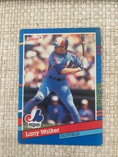 1991 Donruss - Larry Walker #359 3 Red Stripes on Right Border