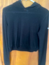 Womens medium ALO black hooded crop sweater