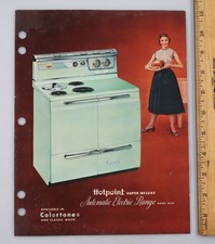 Vintage 1955 Hotpoint Automatic Electric Range Brochure General Electric