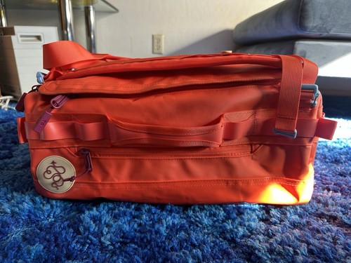 BABOON TO THE MOON Go Bag Mini Duffel Travel Backpack - Mandarin Orange-NICE! - Picture 2 of 24