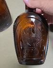 VINTAGE BICENTENNIAL  LOG CABIN SYRUP BOTTLES LOT OF 6 AMBER GLASS WITH CAPS — photo 8