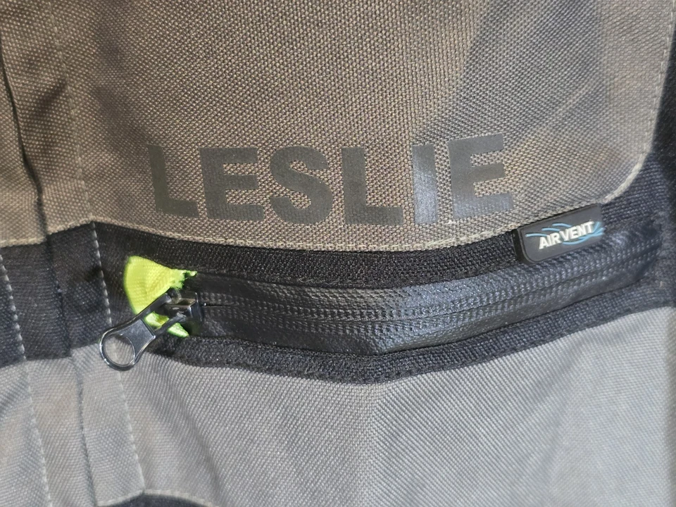 Leslie International women's Motorcycle Jacket size 3XL 23" Pit 27" Long. Grey. - Image 2 of 4