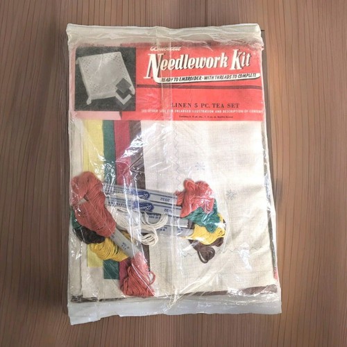 Vintage Bucilla Geschirrtuch & Servietten Set #2788 - New Old Stock - Bild 1 von 6