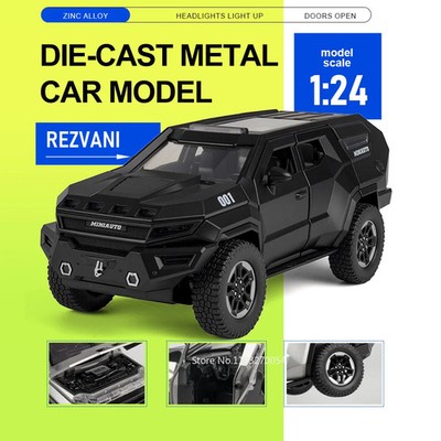 1:24 Rezvani Motors Model Toys Diecast Toys Doors Opened with Sound Light Pull B