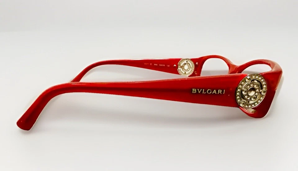 Gafas ópticas Bvlgari ROJAS con logotipo de cristal de Swarovski con estuche Foto 3 de 4