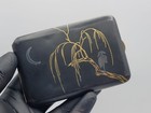 Antique Japanese Cigarette Case – K.14 Gold Marked Bird & Willow Design – Black