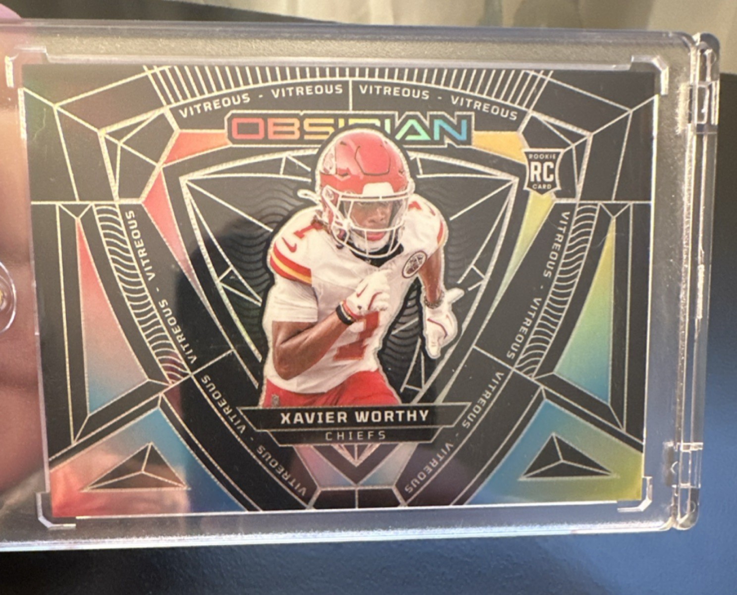 2024 Panini Obsidian - Xavier Worthy Vitreous Rookie Kansas City Chiefs #7
