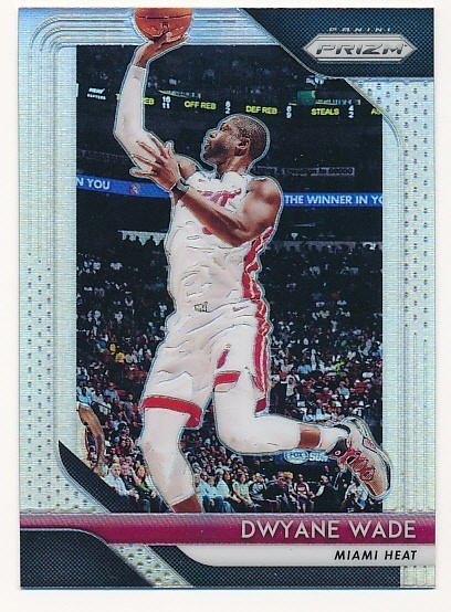 DWAYNE WADE 2018-19 PANINI PRIZM SILVER #206 MIAMI HEAT BASKETBALL MINT