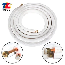16FT 1/4" - 3/8" Dia.  Air Conditioning Cooling Connection Pipe Install Kit