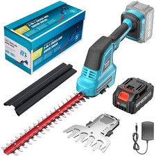 Tagliasiepi elettrico 2 in 1, taglio siepi, batteria 4000mAh