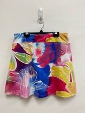 Talbots Size M Yellow Pink/Multi Flowers Ladies Skirt