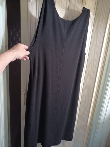 Jones New York Collection Women's Plus 1X Black Sleeveless Knit Shift Dress - Picture 3 of 6